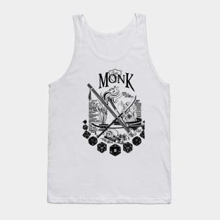 RPG Class Series: Monk - Black Version Tank Top